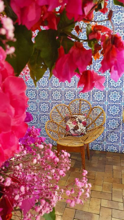 Photo-op and Lounge — Welcome Lunch decor — Alila Diwa Goa